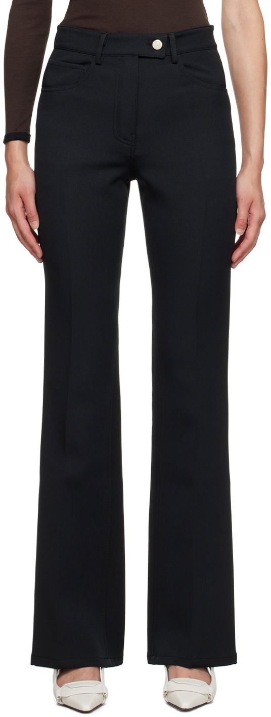 Hlače Courrèges Bootcut Trousers Črna | 123CPA018PL0007