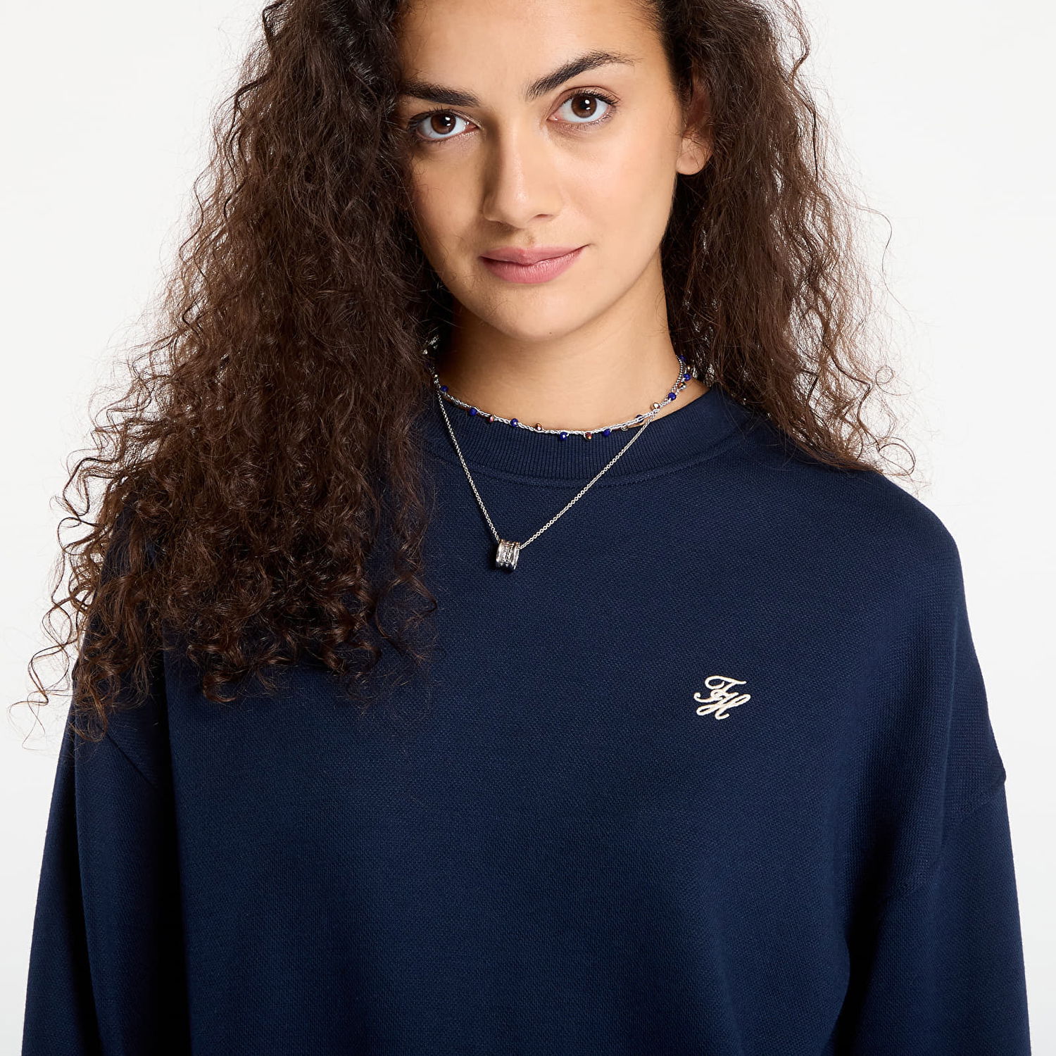 Pulover Tommy Hilfiger Tommy Hilfiger Script Pique Sweatshirt Mornarica | WW0WW46152 C1G, 1
