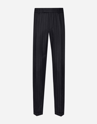 Hlače Dolce & Gabbana Dolce & Gabbana Tailored Striped Wool Pants Mornarica | GP09TTFR21HS8052, 0