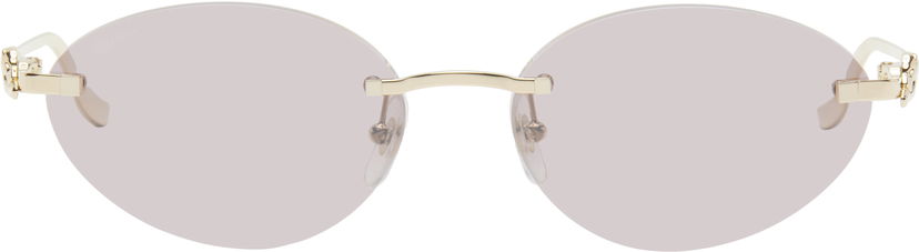 Sončna očala Cartier 'Panthère de ' Round Sunglasses Roza | CT0504S-004