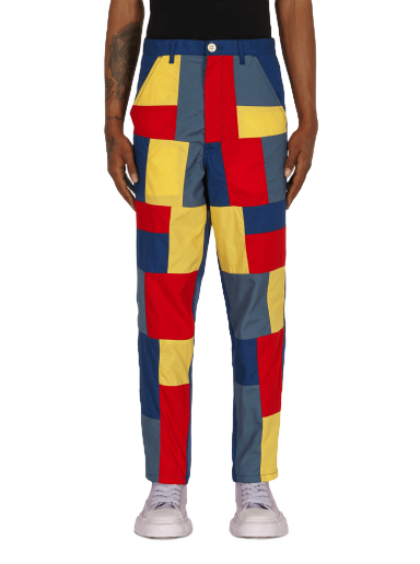 Hlače Comme des Garçons Patchwork Pants Rdeča | FG-P022-SS21 1