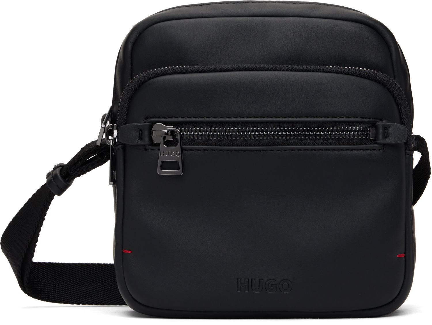 Torba za čez ramo BOSS HUGO Reporter Faux-Leather Bag Črna | 50535705, 0