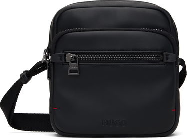 Torba za čez ramo BOSS HUGO Reporter Faux-Leather Bag Črna | 50535705, 0