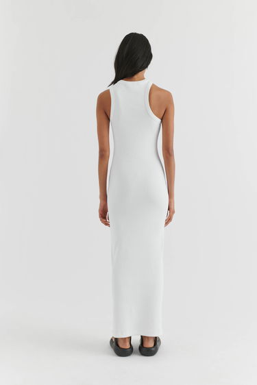 Obleke AXEL ARIGATO Scoop Asymmetric Dress Bela | A2087001, 3