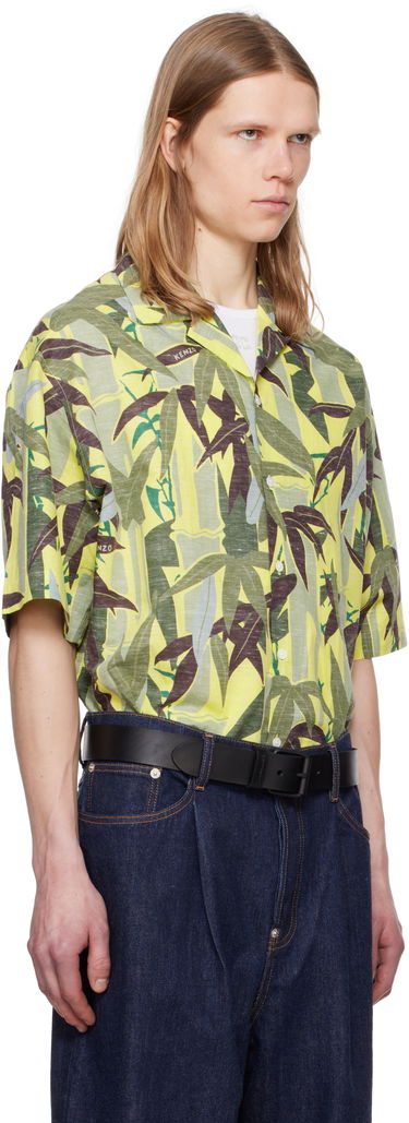Srajce KENZO Kenzo Paris 'Chiku-Rin Camo' Short Sleeve Shirt Rumena | FF55CH1309P1, 1