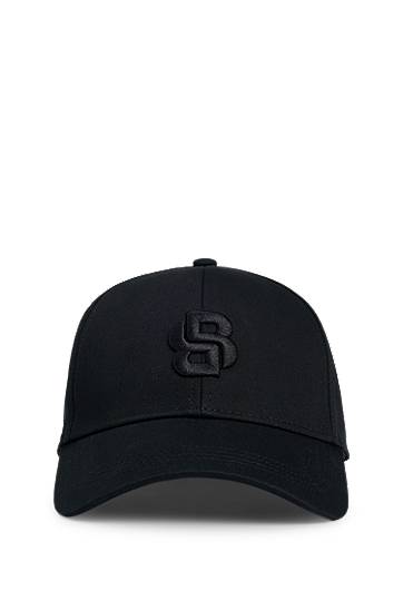 Kapa BOSS Twill Cap with Embroidered Monogram Črna | 50533299