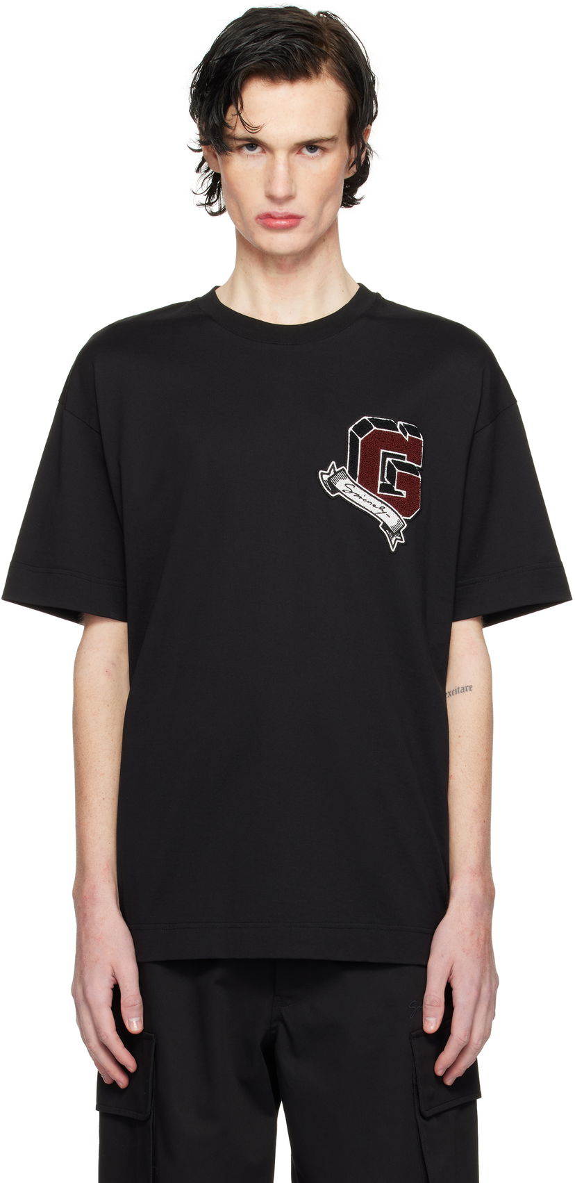 Majica Givenchy Black 'College' T-Shirt Črna | BM71MG3YPD001
