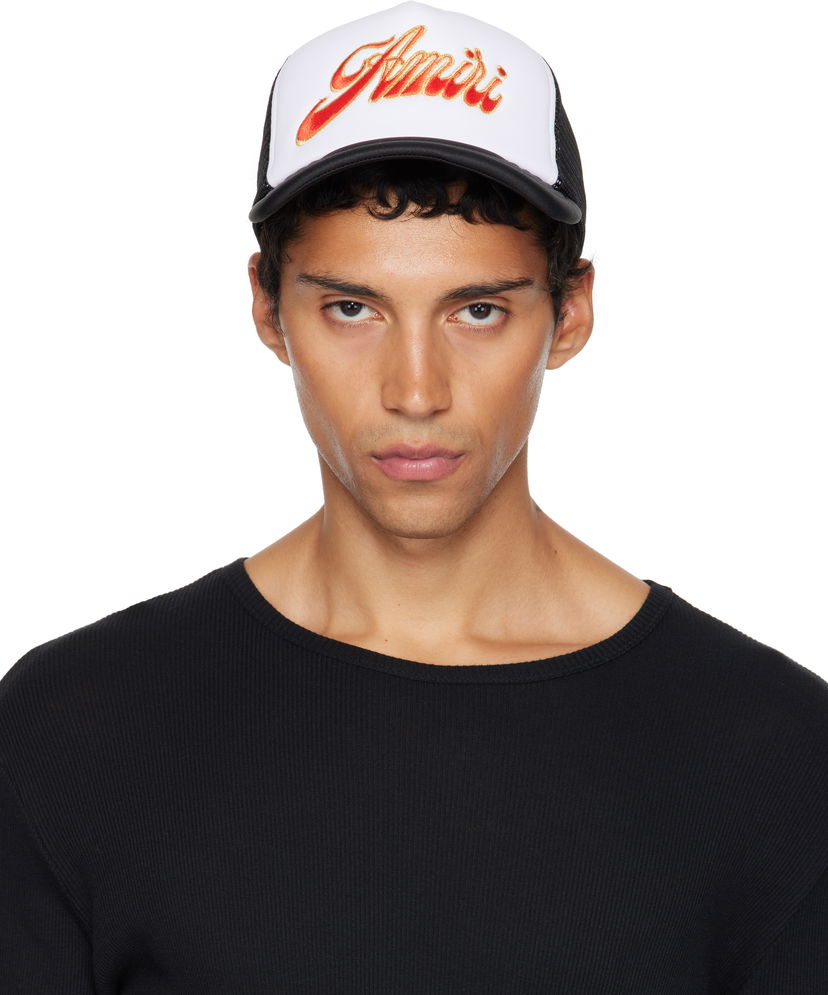 Kapa AMIRI AMIRI Groovy Trucker Cap Bela | AMHATR1041