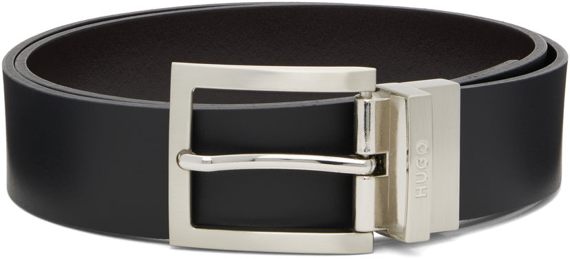 Pasovi BOSS HUGO Reversible Leather Belt Črna | 50497462