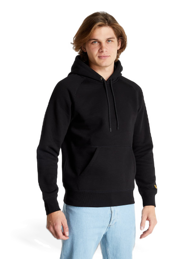 Pulover Carhartt WIP WIP Hooded Chase Črna | I026384 Black/ Gold