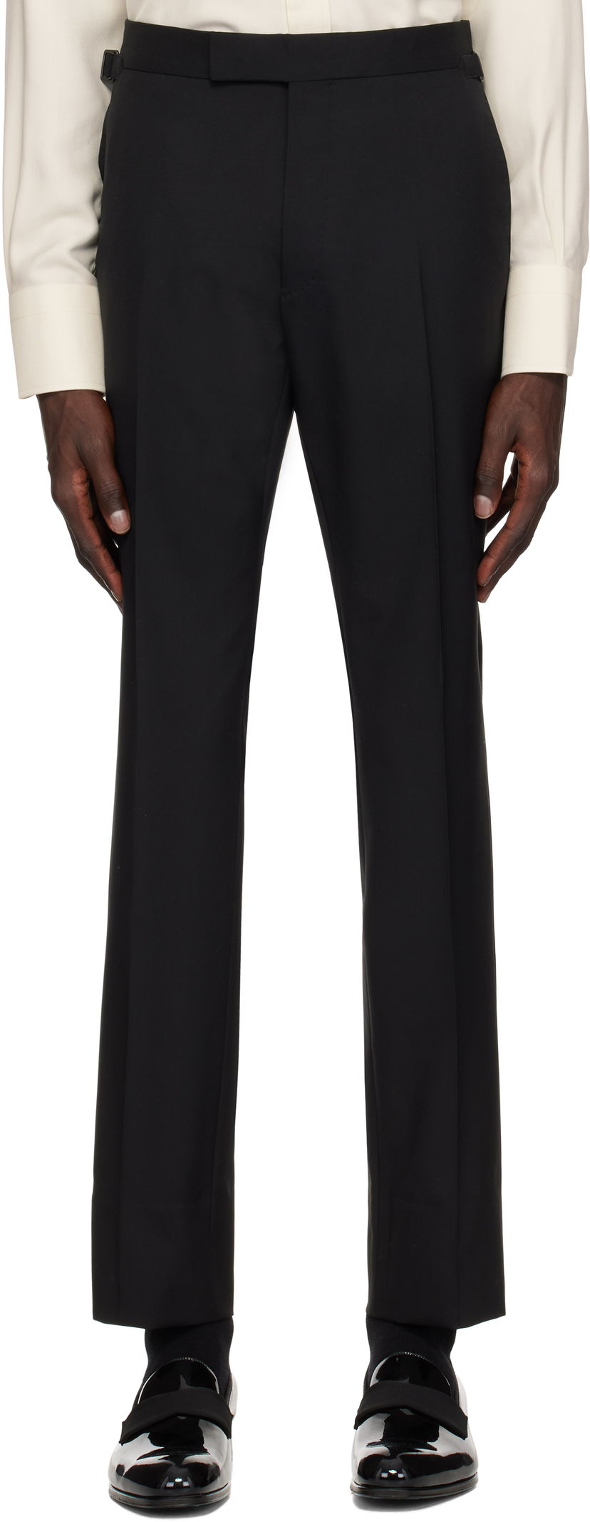 Hlače Tom Ford Tom Ford Shelton Plain Weave Trousers Črna | PLSS01-WOS02
