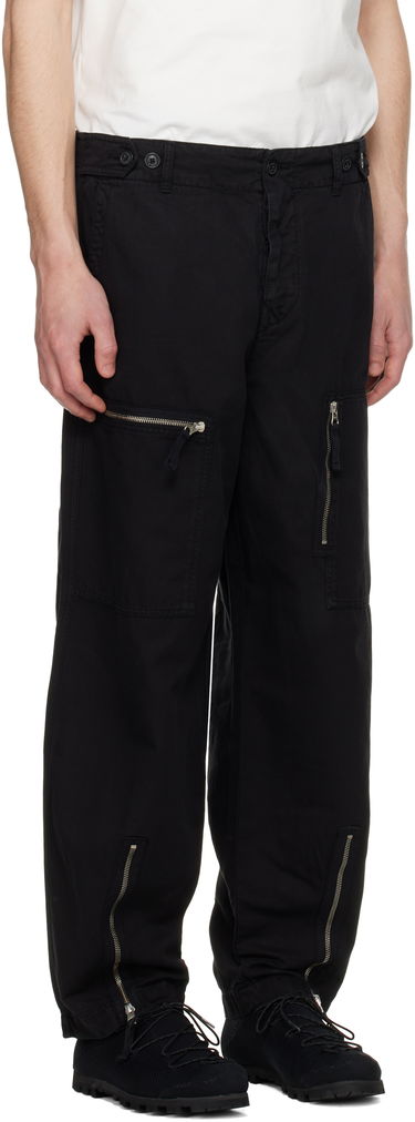 Cargo hlače C.P. Company C.P. Company Cotton Linen Cargo Pants Črna | 18CMPA104A-006273G, 1