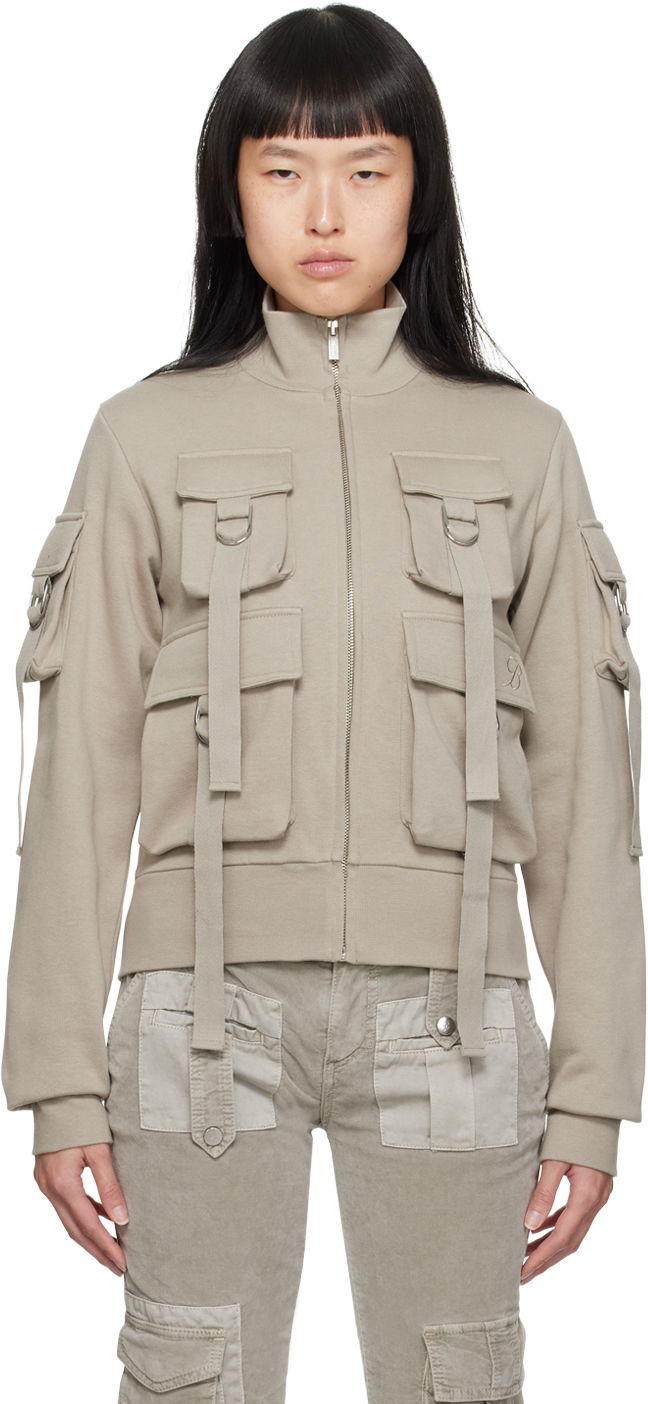 Pulover Blumarine Cargo Pocket Sweatshirt Bež | A344F002A