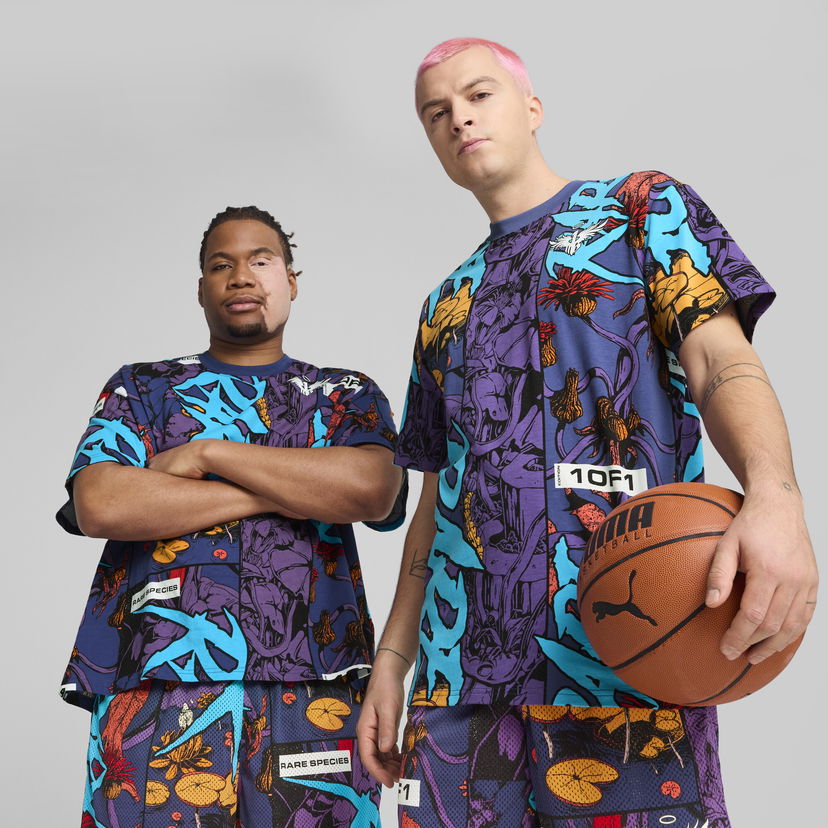 Majica Puma Melo Phoenix All-Over Print Basketball T-Shirt Lila | 630757_01