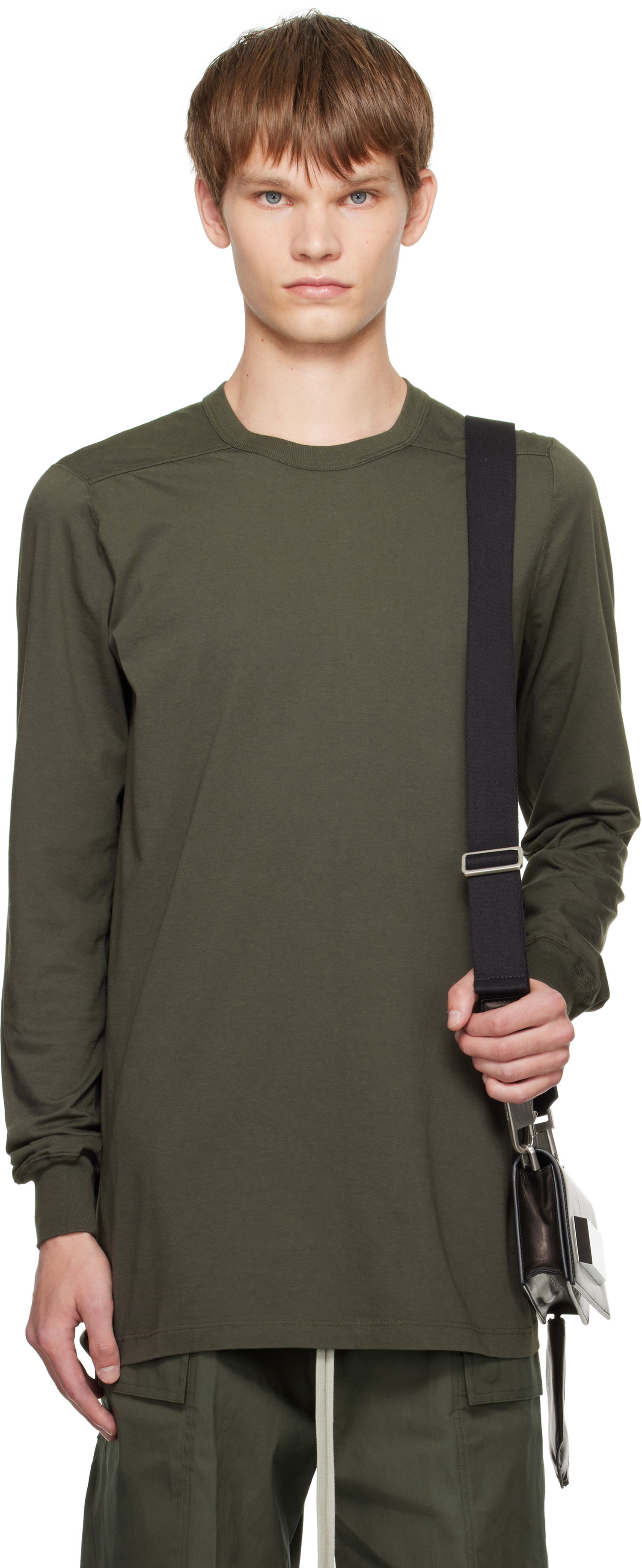 Majica Rick Owens Rick Owens Concordians Level Long Sleeve T-Shirt Zelena | RU02E1266 JA, 0