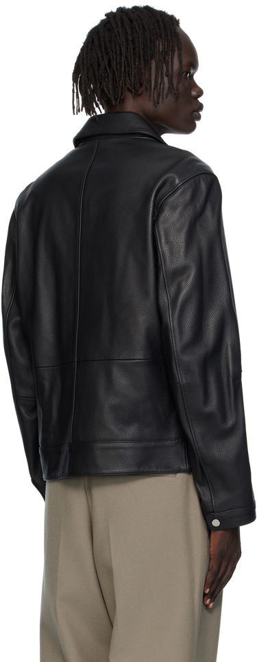 Jakna BOSS Regular-Fit Leather Jacket with Zip Closure Rjava | 50543214, 2