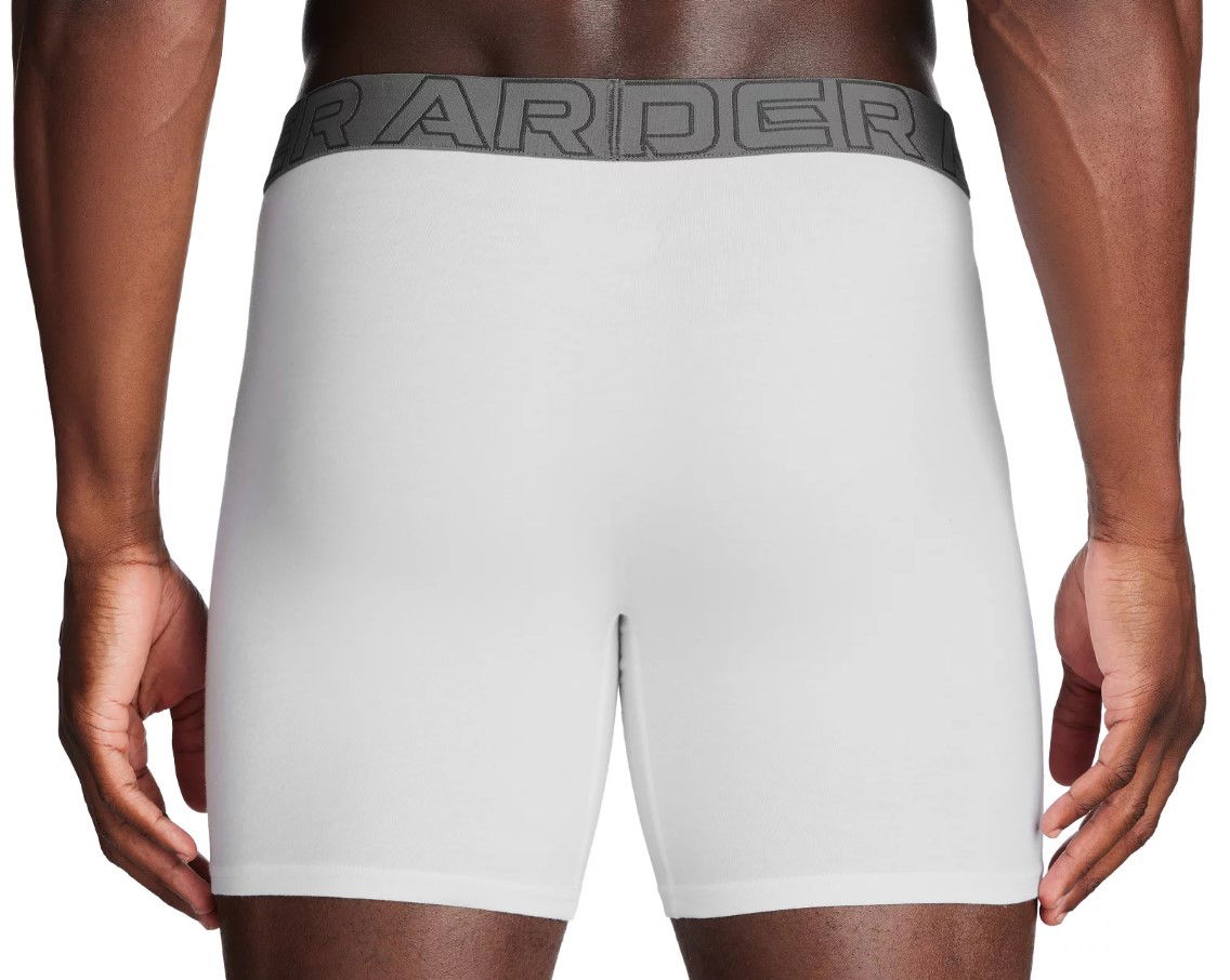 Boksarice Under Armour Perf Cotton 6in-WHT Bela | 1383889-100, 1