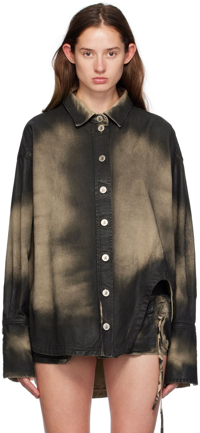 Srajce The Attico Attico Diana Denim Shirt Črna | SPEWCB68 C109