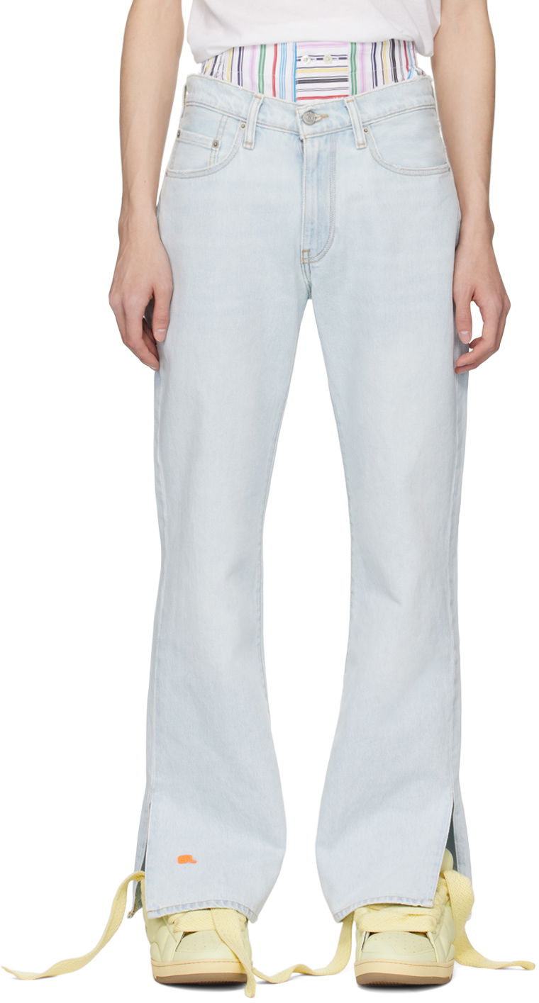 Kavbojke ERL Bootcut Jeans Modra | ERL08P201