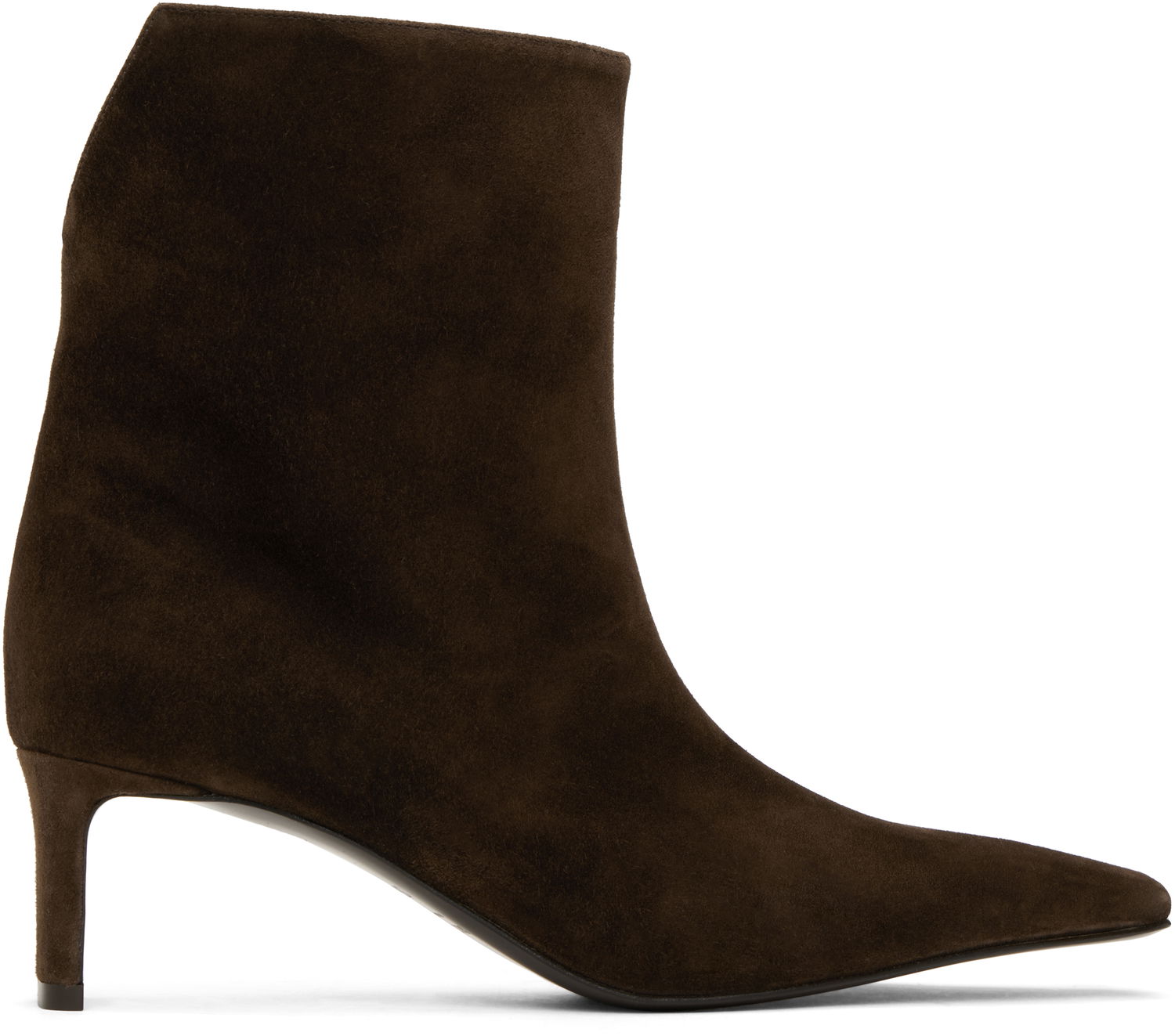 Oblačila Khaite KHAITE Ona Suede Ankle Boots Rjava | F1100-726, 0