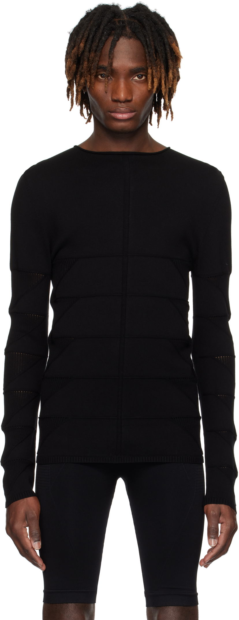 Pleteni pulover Rick Owens Rick Owens Hollywood Long Sleeve Sweater Črna | RU01E5672 VILK