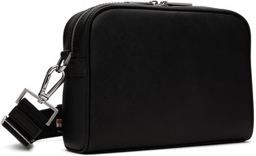 Torba za čez ramo BOSS Saffiano Leather Reporter Bag Črna | 50548279, 2
