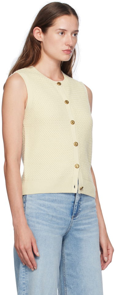 Pleteni pulover rag & bone Knit Buttoned Vest Rumena | WAS24F046UG46, 1