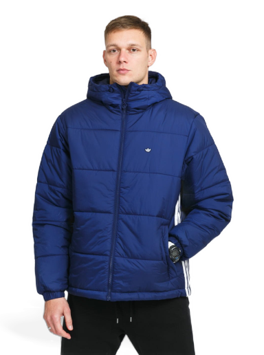Puhovka adidas Originals Padded Hooded Puffer Jacket Mornarica | H13554