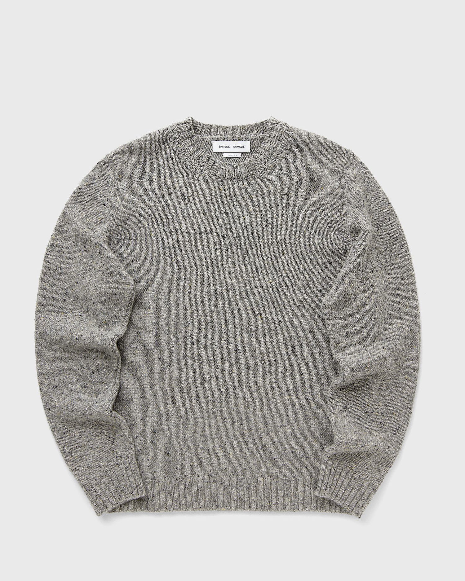 Pleteni pulover Samsoe Samsoe SANATANIEL Flecked Knit Sweater Siva | M25300040-GREY-MEL, 0