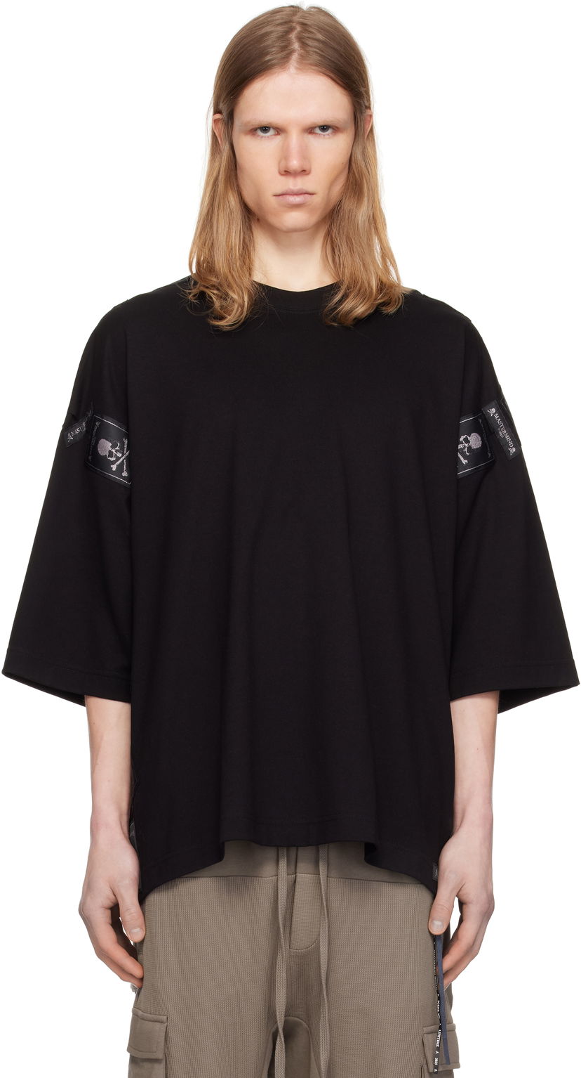 Majica Mastermind WORLD Mastermind World Boxy Fit Label T-Shirt Črna | MW25S14-TS031-022