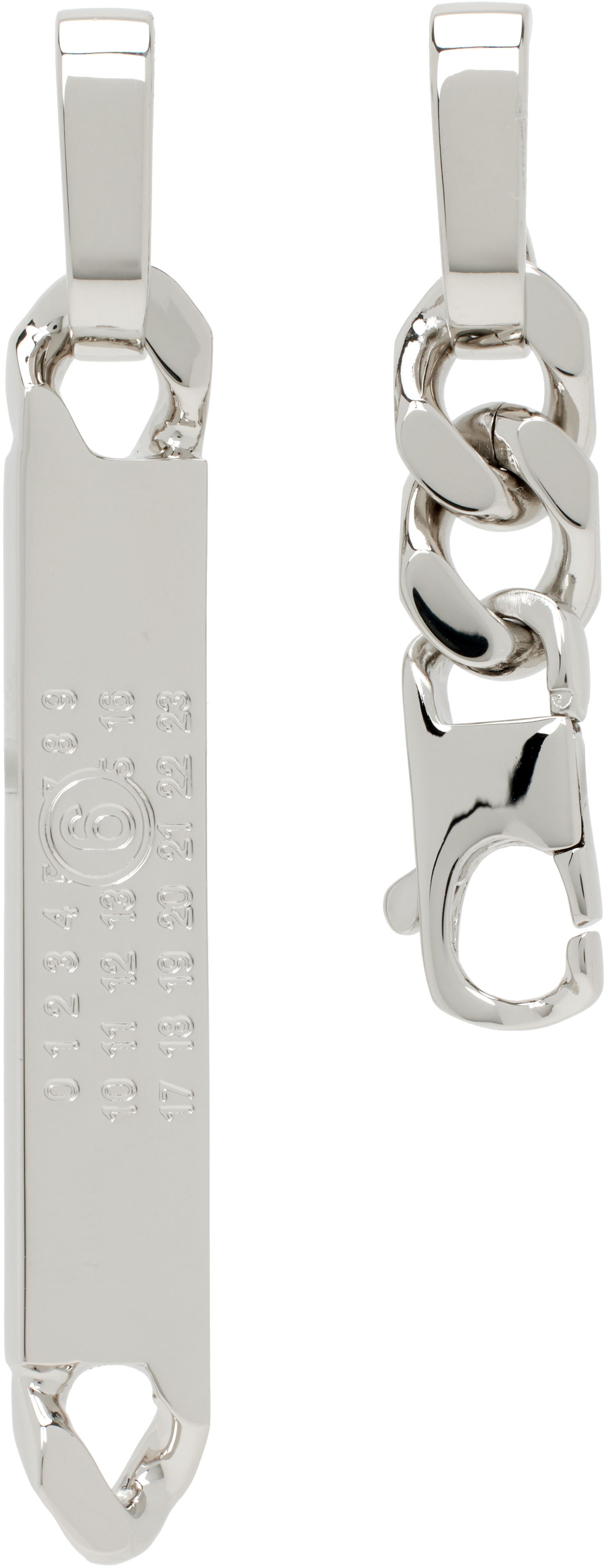 Obeski za ključe Maison Margiela MM6 Maison Margiela Chain Drop Earrings Kovinski | SM6VG0099 P8371, 0