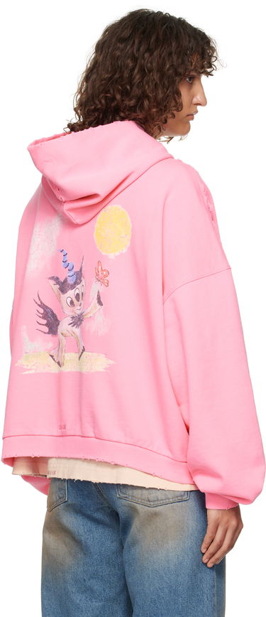 Pulover We11done Monster Pony Distressed Hoodie Roza | WD-TH3-24-828-U-PK, 2
