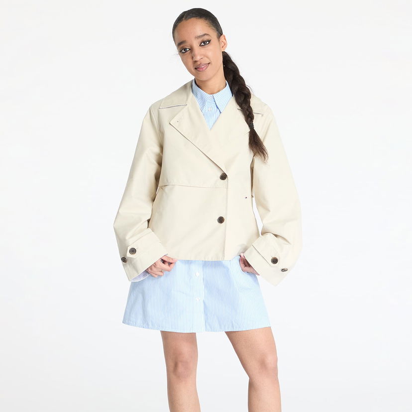 Trenčkot Tommy Hilfiger Tommy Jeans Short Trench Jacket Bež | DW0DW21348 ACG