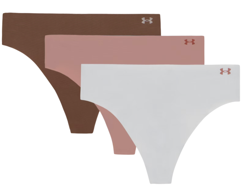 Spodnjice Under Armour Under Armour SOLID 3 Pack Thong Roza | 1383893-014