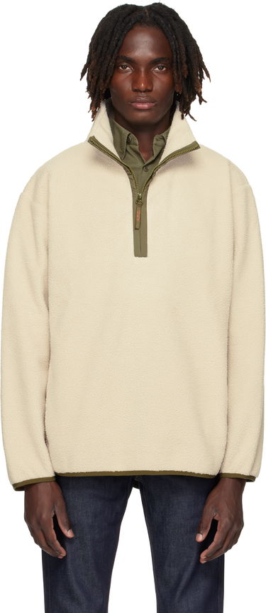 Pleteni pulover A.P.C. A.P.C. Willy Fleece Pullover Bež | PSAIF-H27990, 0