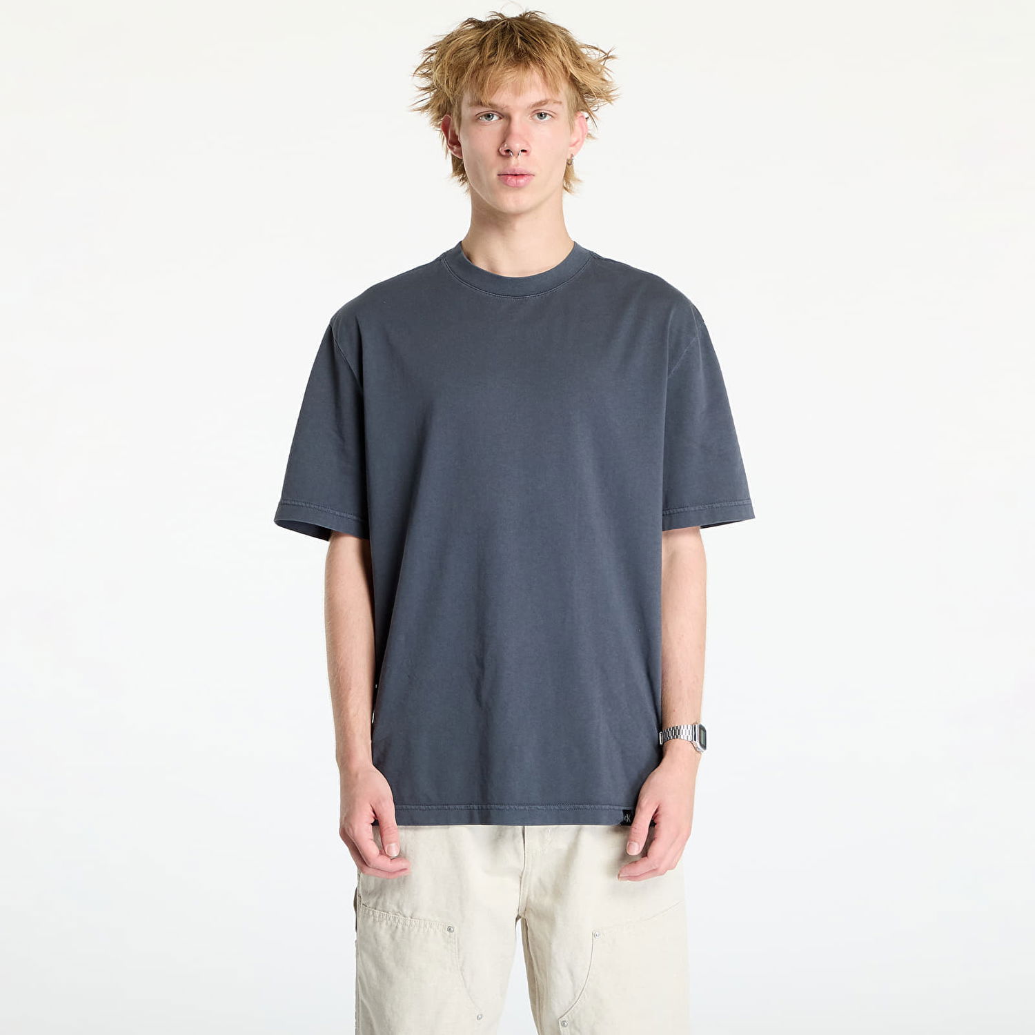 Majica CALVIN KLEIN Washed Heavy Tee Black Siva | J30J326153 BAN, 0