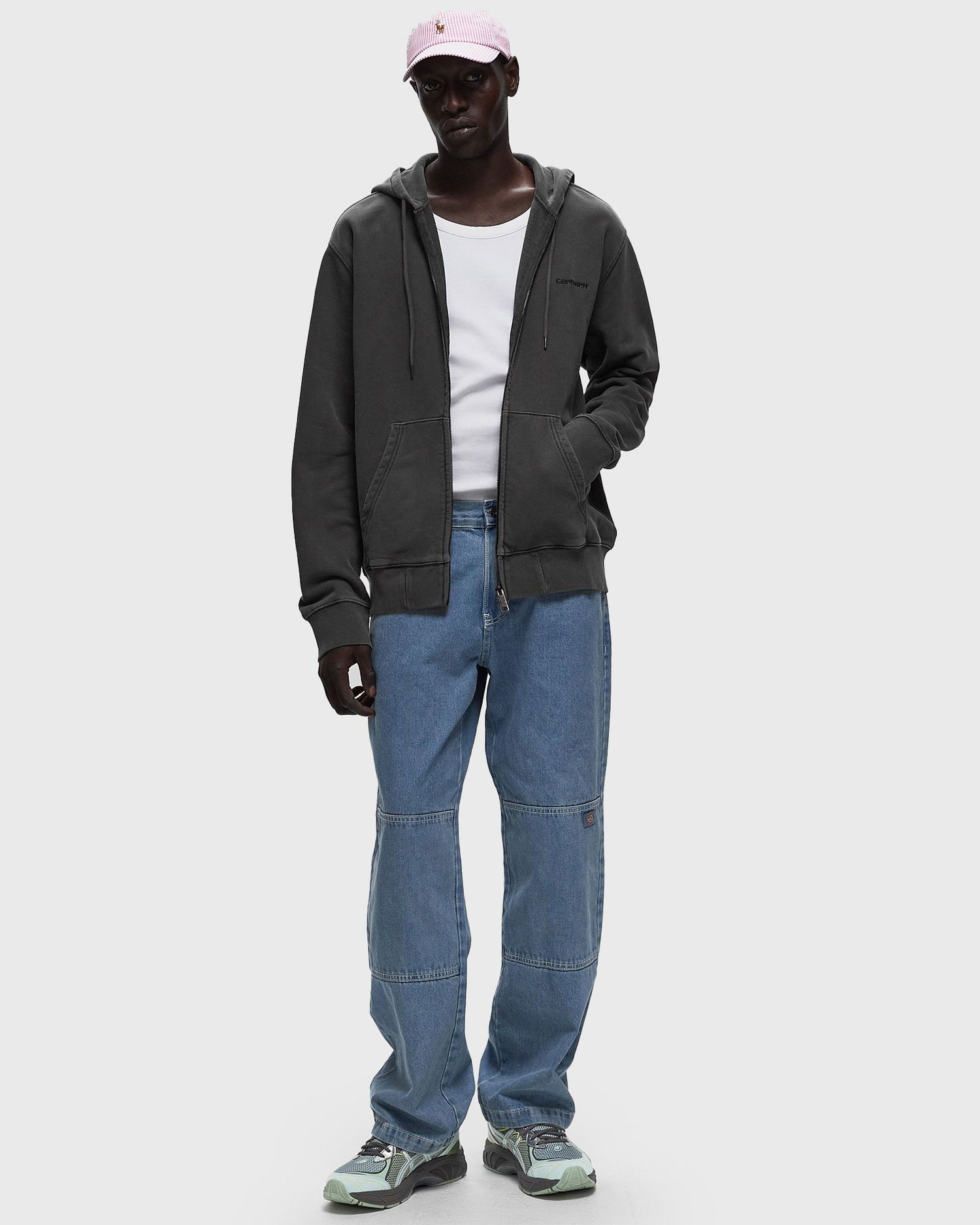 Pulover Carhartt WIP Hooded Duster Script Jacket Siva | I033619-89.GD, 1