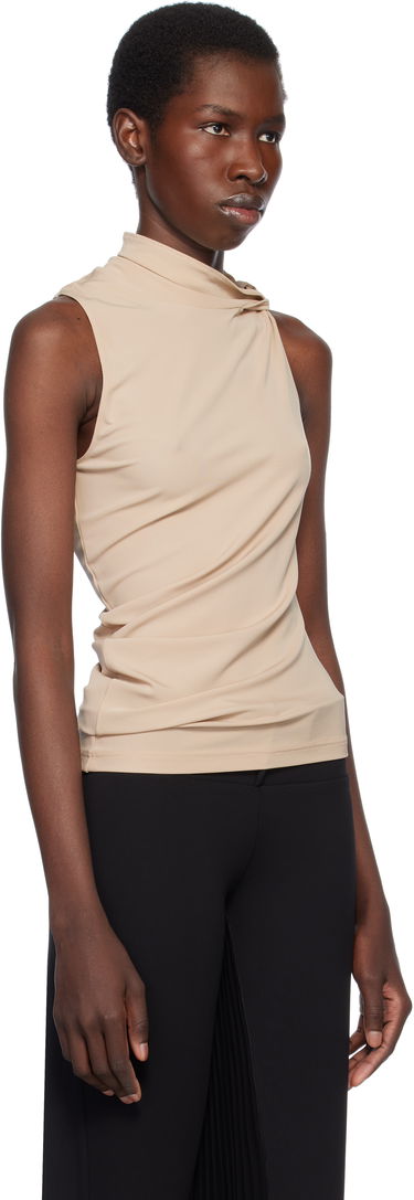 Majica brez rokavov Courrèges Courrèges Draped Jersey Tank Top Bež | 125JDE120JS0145, 1