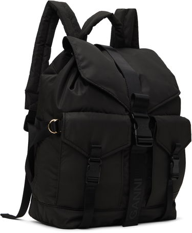 Nahrbtnik GANNI Recycled Tech Backpack Črna | A4755-099, 3