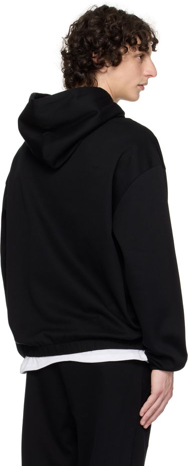 Pulover BOSS BOSS Relaxed-Fit Mercerized Cotton Hoodie Črna | 50544099, 2