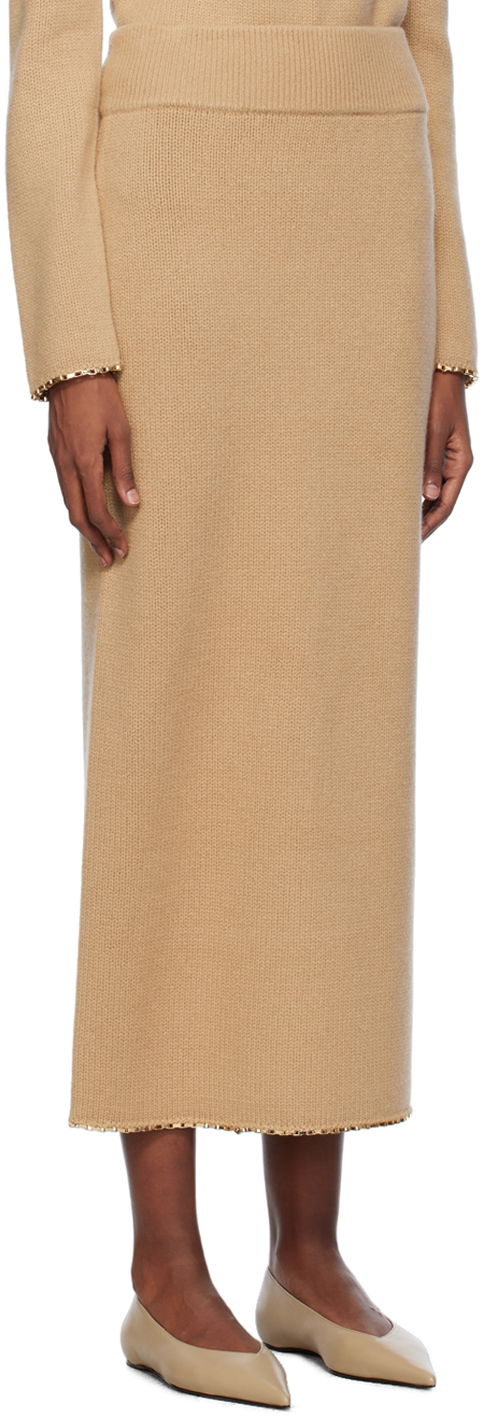 Krila TOTEME TOTEME Chain-Edge Maxi Skirt Bež | 241-WRB1074-YA0004, 1