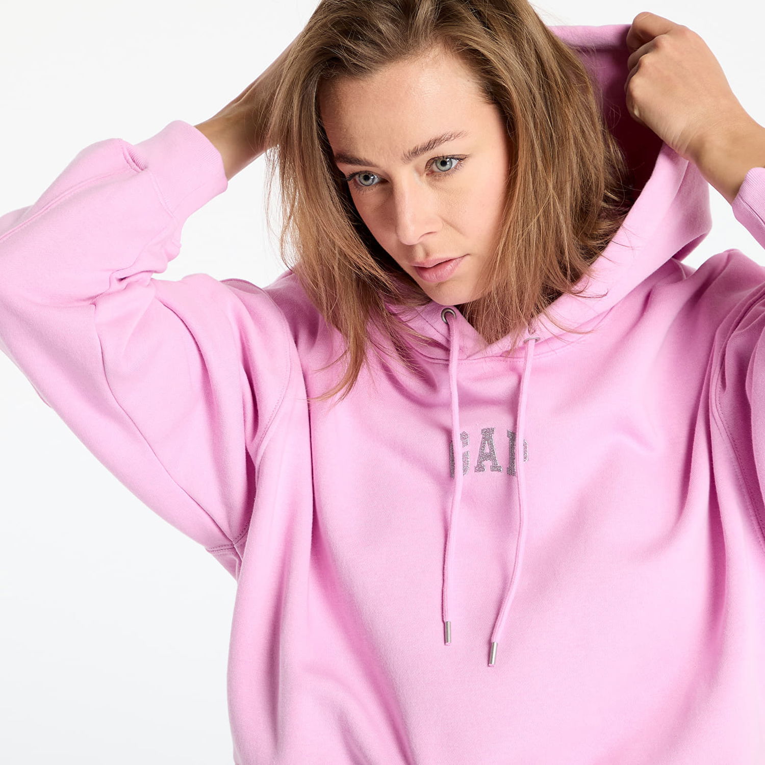 Pulover GAP GAP Oversized Logo Hoodie Roza | 588015-01, 1