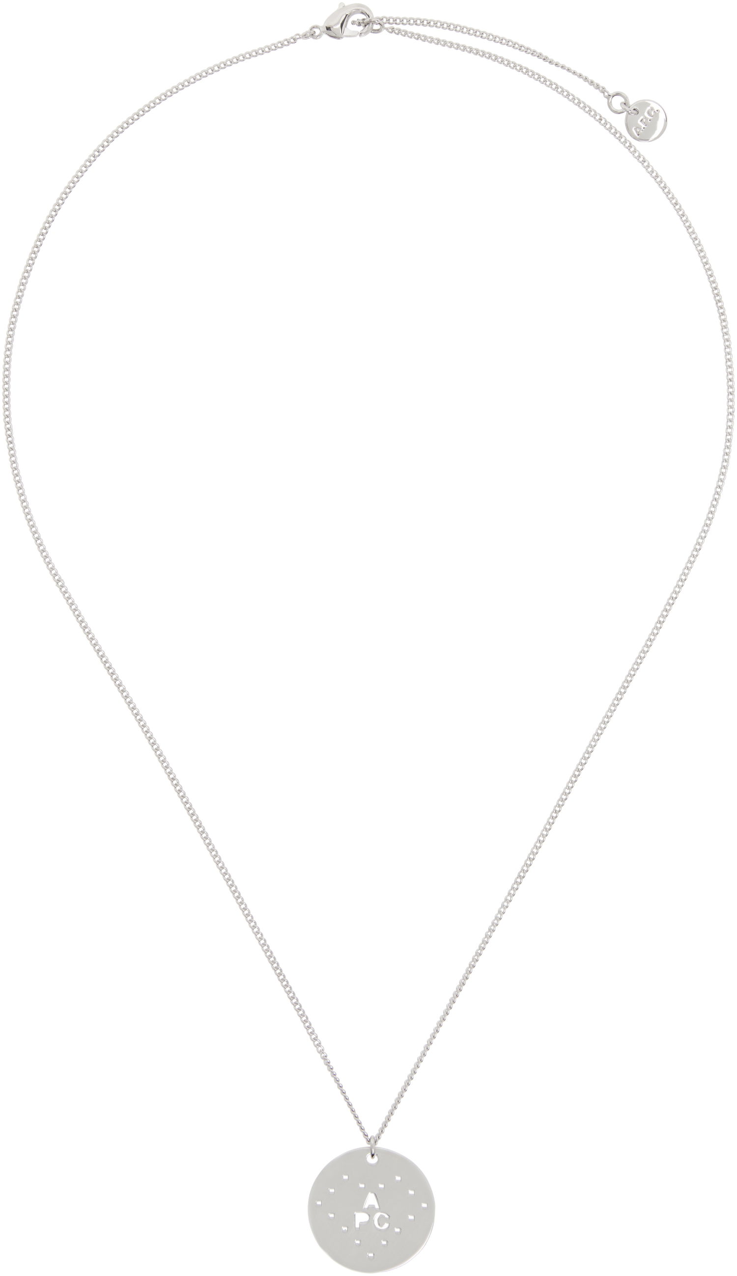 Ogrlica A.P.C. A.P.C. Eloi Perforated Disc Pendant Necklace Kovinski | MEAEC-M70868, 0