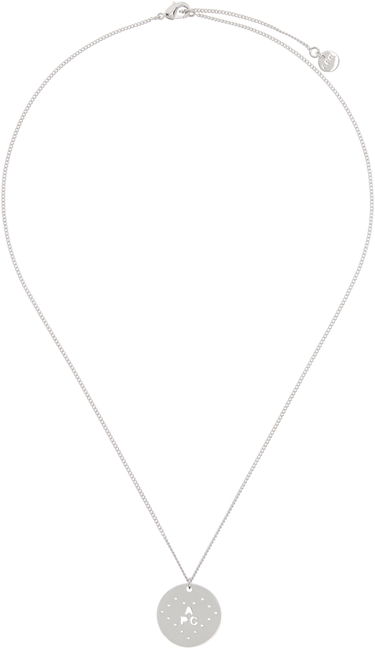 Ogrlica A.P.C. A.P.C. Eloi Perforated Disc Pendant Necklace Kovinski | MEAEC-M70868, 0