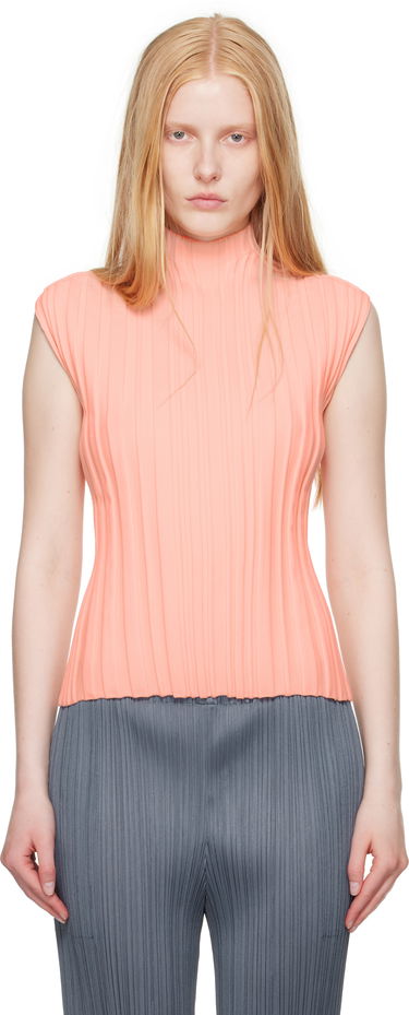 Majica Pleats Please Issey Miyake Issey Miyake Pleats Please Rib Knit Top Roza | PP56KK851, 0