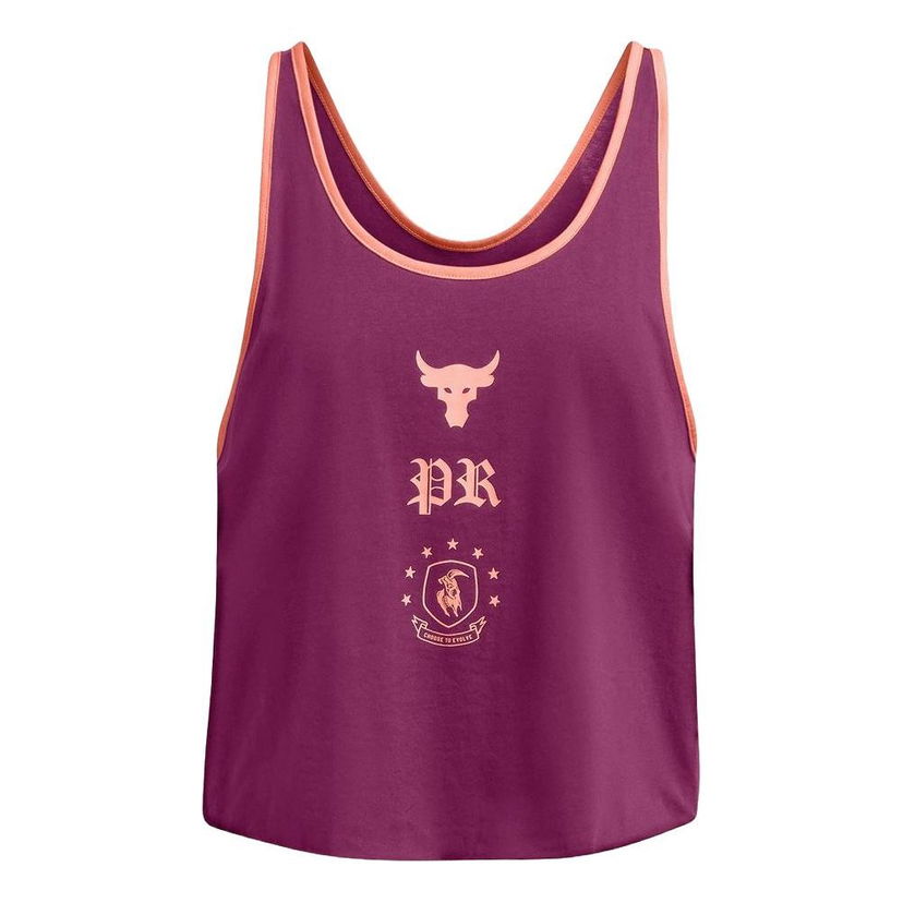Majica brez rokavov Under Armour Project Rock Badge of Honor Tank Top Lila | 1386439-505