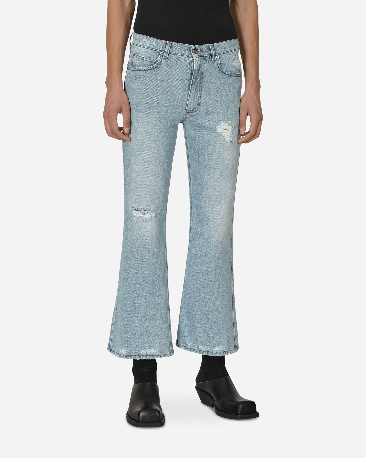 Kavbojke ERL Distressed Flare Denim Pants Modra | ERL05P003 1, 1