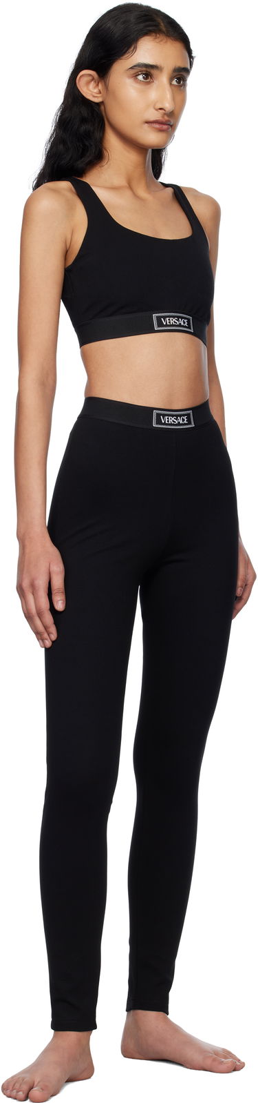Modrček Versace Versace 90s Vintage Logo Sport Bra Črna | 1015880_1A12037_1B000, 3