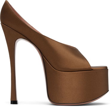 Obleke Amina Muaddi Amina Muaddi Anok Plateau Heeled Sandals Rjava | ANOK PLATEAU, 0