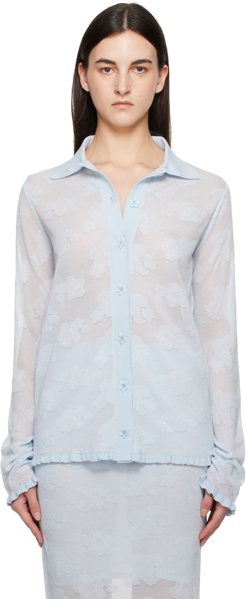Pleteni pulover Cecilie Bahnsen Cecilie Bahnsen Petra Knit Cardigan Modra | 1.25KNI50003 PETRA CARDIGAN